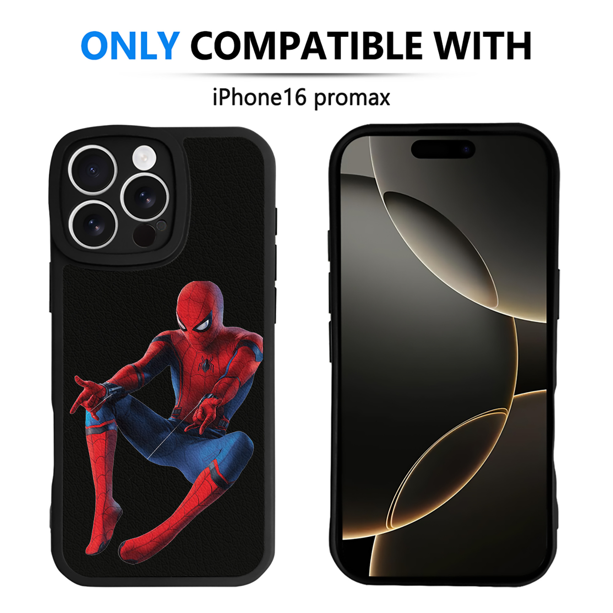 Spider Man スパイダーマン 【iPhone 16シリーズ対応】シリコンスマホケース（レザー調） 材質：シリコン